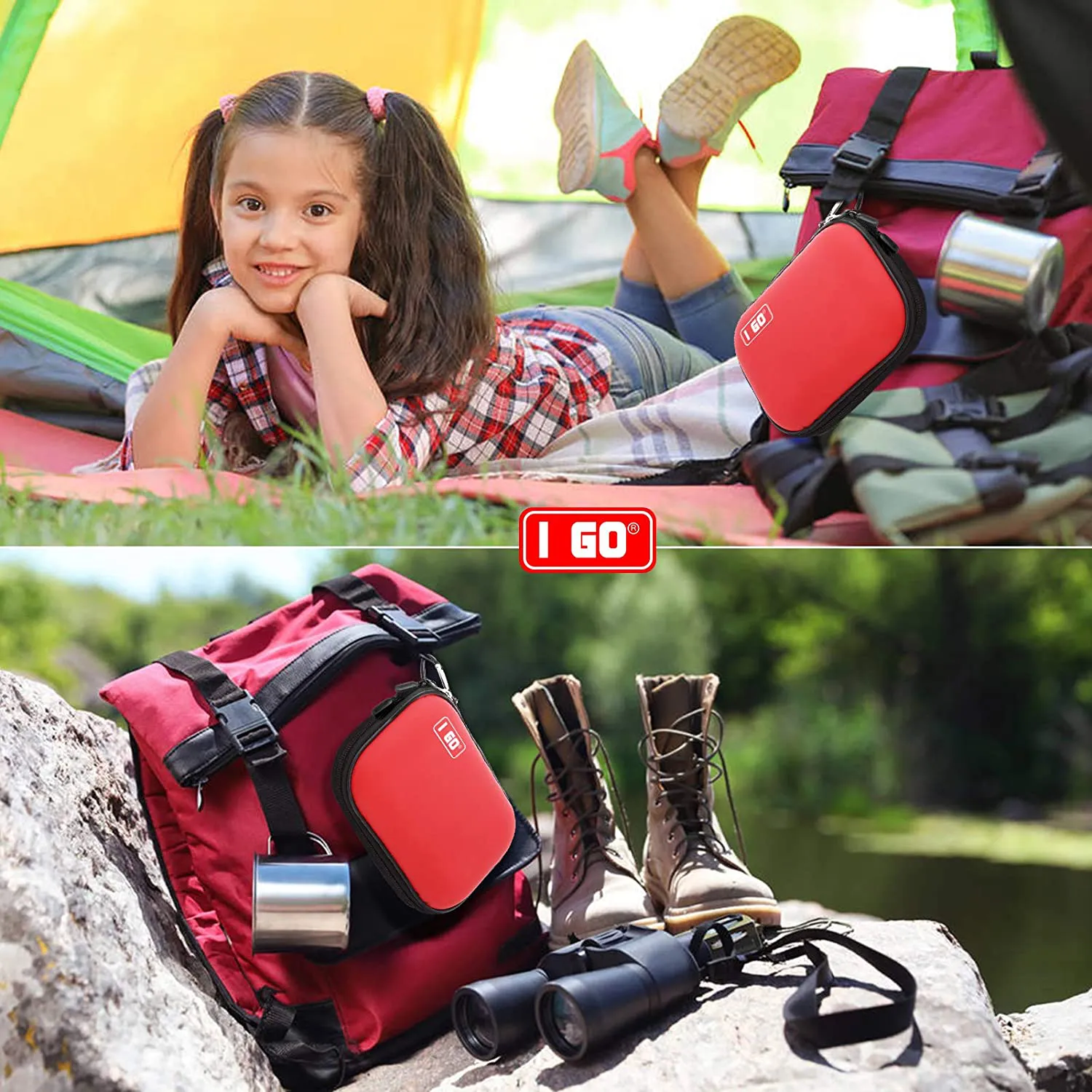 Rynx | I GO 85 Pieces Hard Shell Mini Compact First Aid Kit, Small Personal Emergency Survival Kit for Travel Hiking Camping Backpacking Marine Vehicle