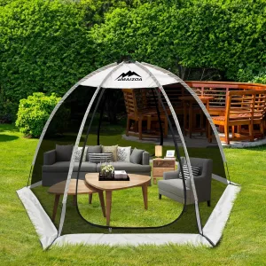 Screen House Room-Camping Tent-Outdoor Canopy- Porosity -with Floor mat-Sun Shade Hexagon Shelter Mesh Walls Not Waterproof 8'x7'