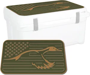 SeaDek EVA Mat Cooler Pad fits Engel | Peel & Stick Application | Non Slip Comfort Accessories - US Flag Duck Outdoorsman Hunt Design (OG-M)