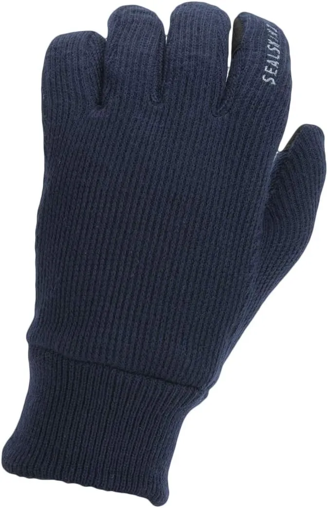 SEALSKINZ Unisex Windproof All Weather Knitted Glove, Dark Navy, M