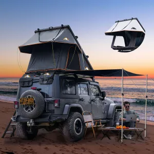 Shell for Pop for Tent Tent Person Adventurer Hard 4 Van Camping, Top Jeep Fly&Luggage Highly rated Replaceable Pro Truck Side USB SUV Aluminum Retro-inspired with Up 2-3 Season Rain Car Roof Outlet, Rooftop Awning, Racks
