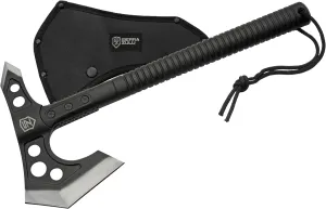 Sierra Zulu Camping Axe - Tactical Survival Hatchet with Bearded Axe Head, Nylon Sheath & Glass Fiber Handle - Full Tang Outdoor Bushcraft Tool for Camping, Hiking, and Chopping Tasks
