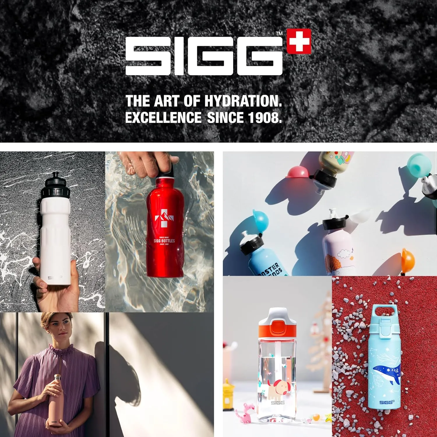 Sigg - Aluminium Water Bottle - Traveller Guardian - Climate Neutral Certified - Suitable For Carbonated Beverages - Leakproof - Lightweight - BPA Free - Grey - 1L