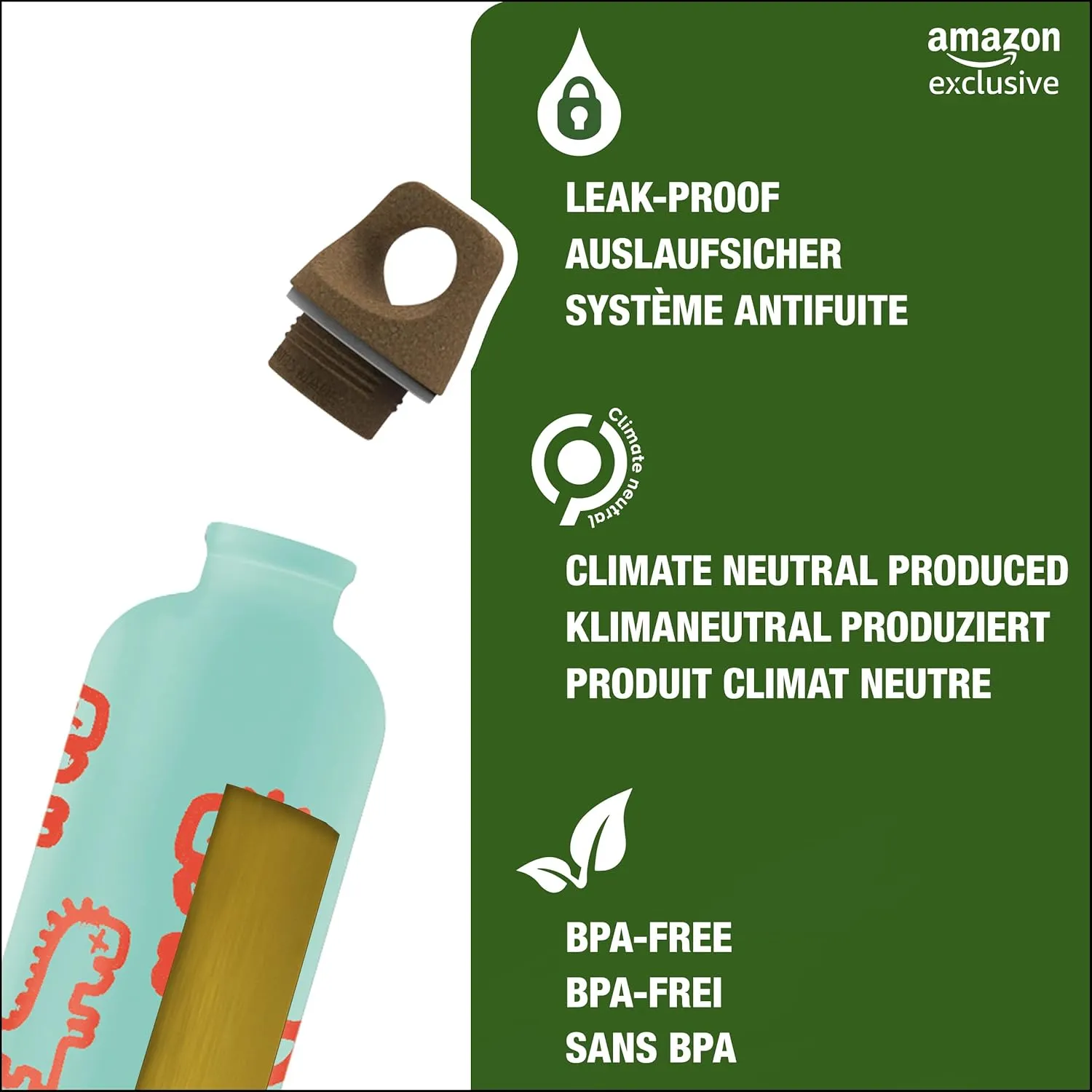 SIGG - Metal Kids Water Bottle - Traveller - Made in Switzerland - Carbonated Drinks - Leak Proof - for School - 20 Oz