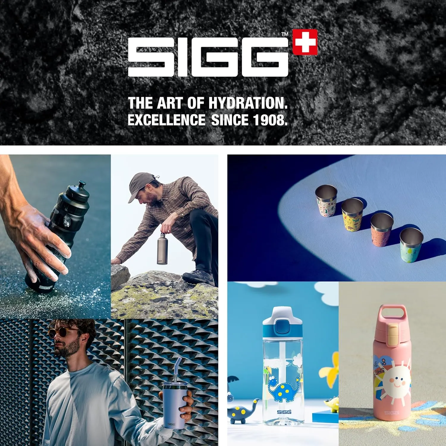 SIGG - Reusable Water Bottle - Shield ONE - Leakproof - Recyclable - BPA Free - Black - 25 Oz