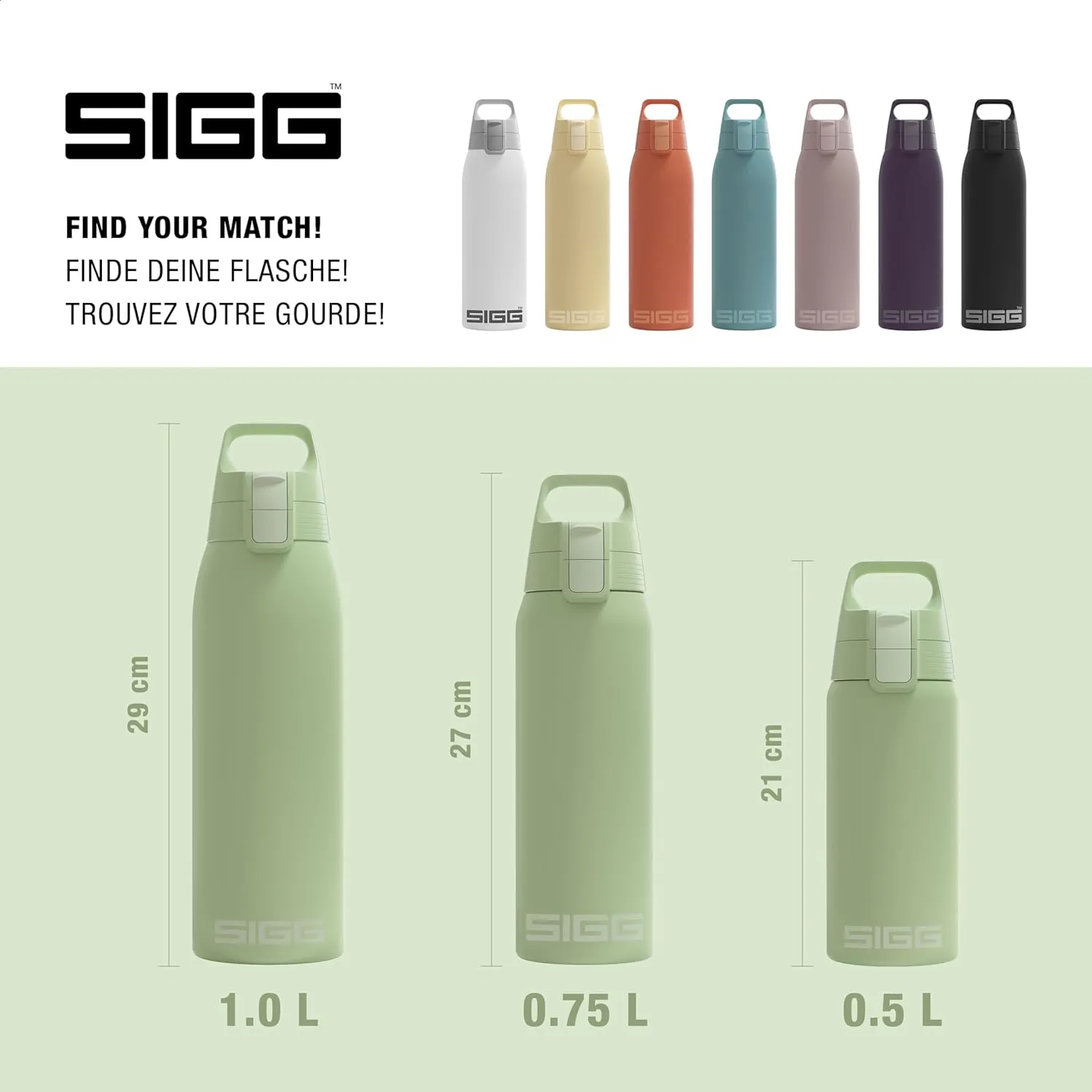 SIGG - Shield Therm- Stainless Steel Insulated Water Bottle - Carbonated Drinks, Leakproof, BPA Free, Recycled, 25, 34Oz