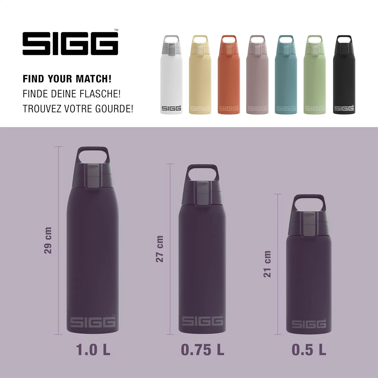 SIGG - Shield Therm- Stainless Steel Insulated Water Bottle - Carbonated Drinks, Leakproof, BPA Free, Recycled, 25, 34Oz