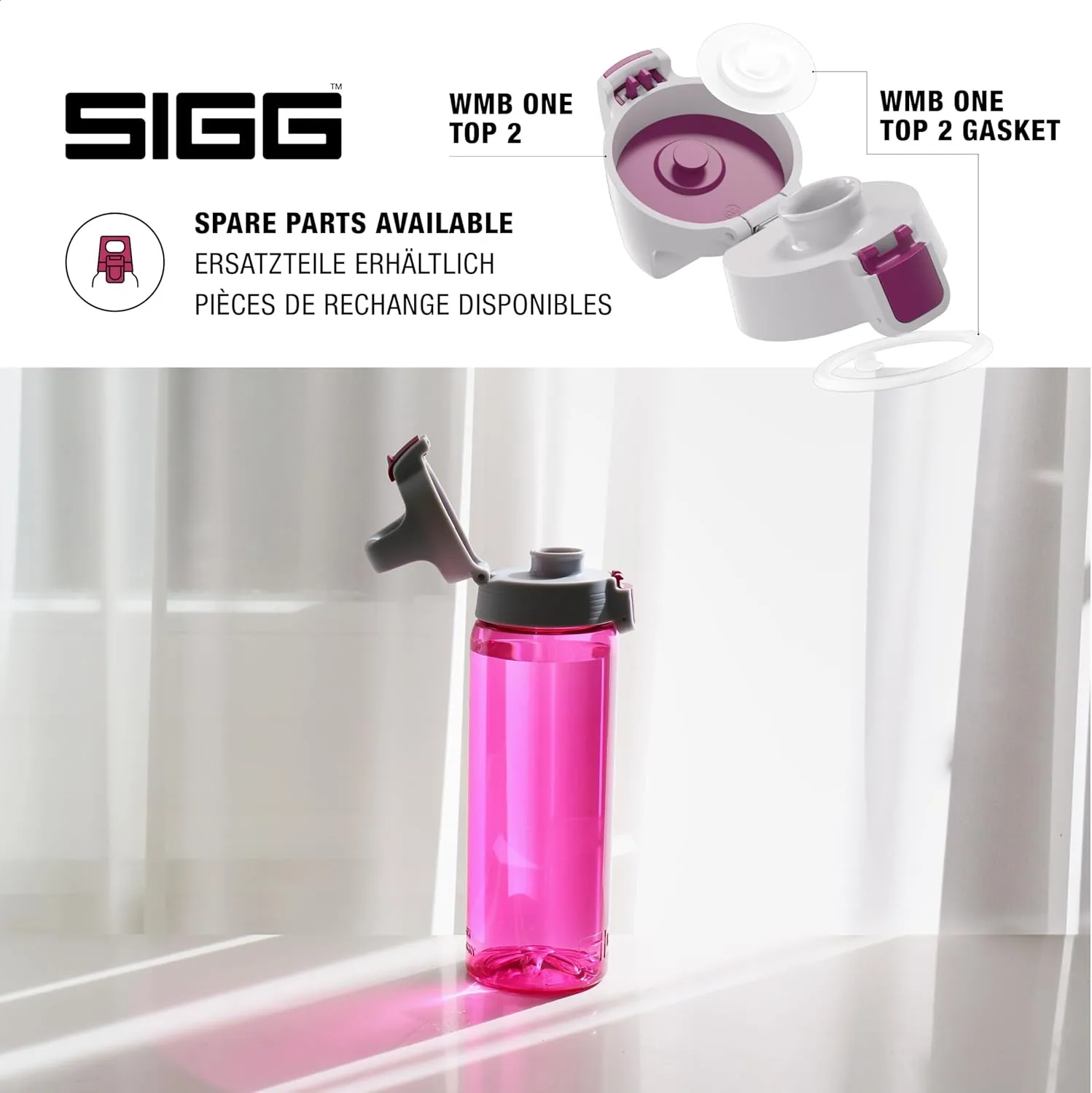 SIGG - Total Color - Refillable Sports Water Bottle - Tritan - Carbonated Drinks - Dishwasher Safe - BPA Free 20Oz, 34Oz