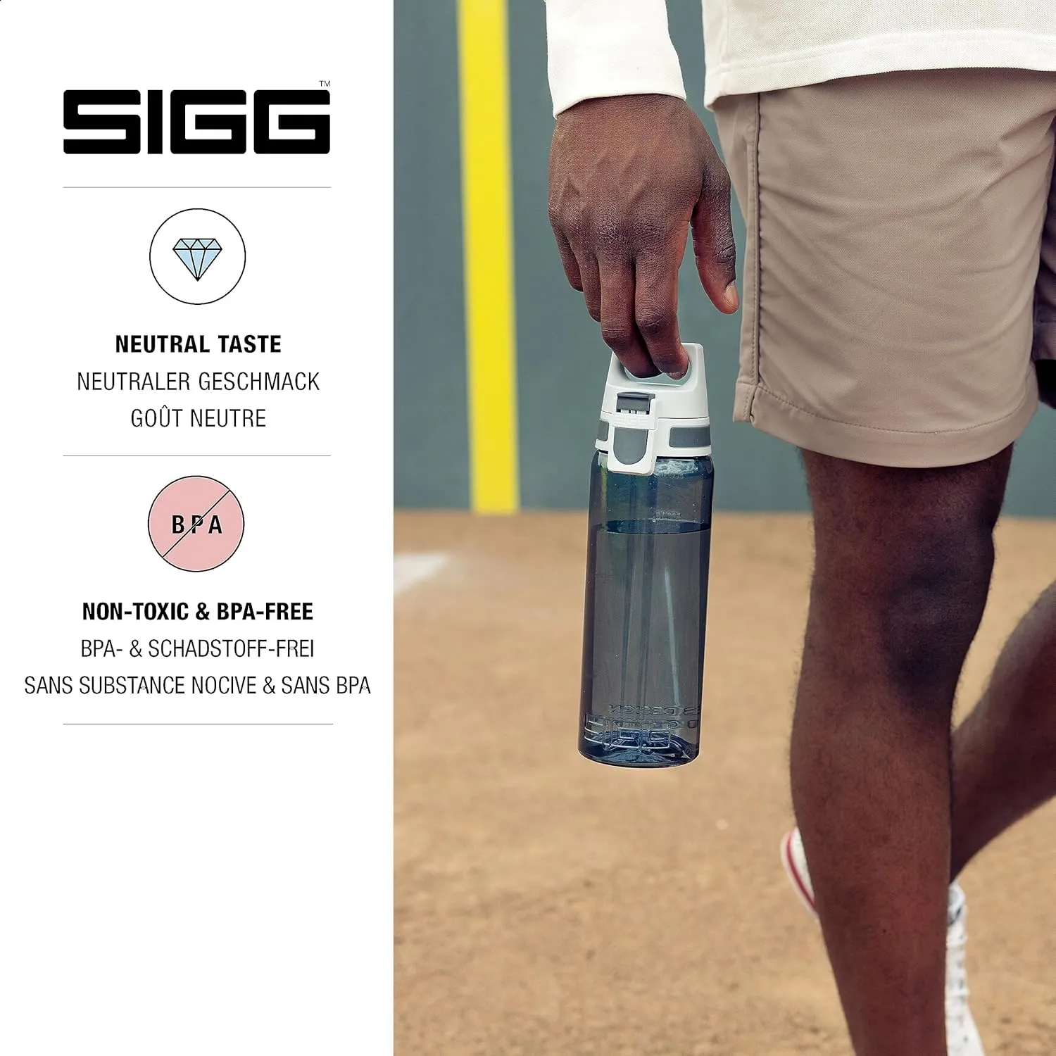 SIGG - Total Color - Refillable Sports Water Bottle - Tritan - Carbonated Drinks - Dishwasher Safe - BPA Free 20Oz, 34Oz