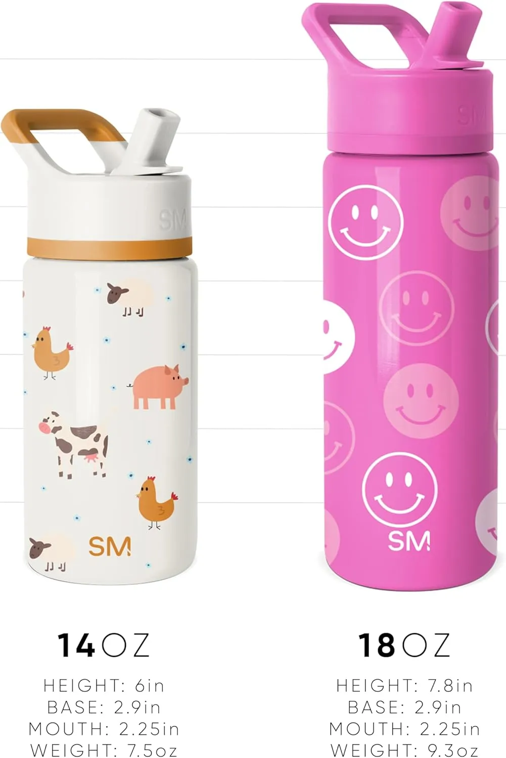 Simple Modern Kids Summit Water Bottle with Straw Lid | Marvel Avengers 18oz Stainless Steel Cup Insulated Tumbler for Boys, School | Avengers Heroes