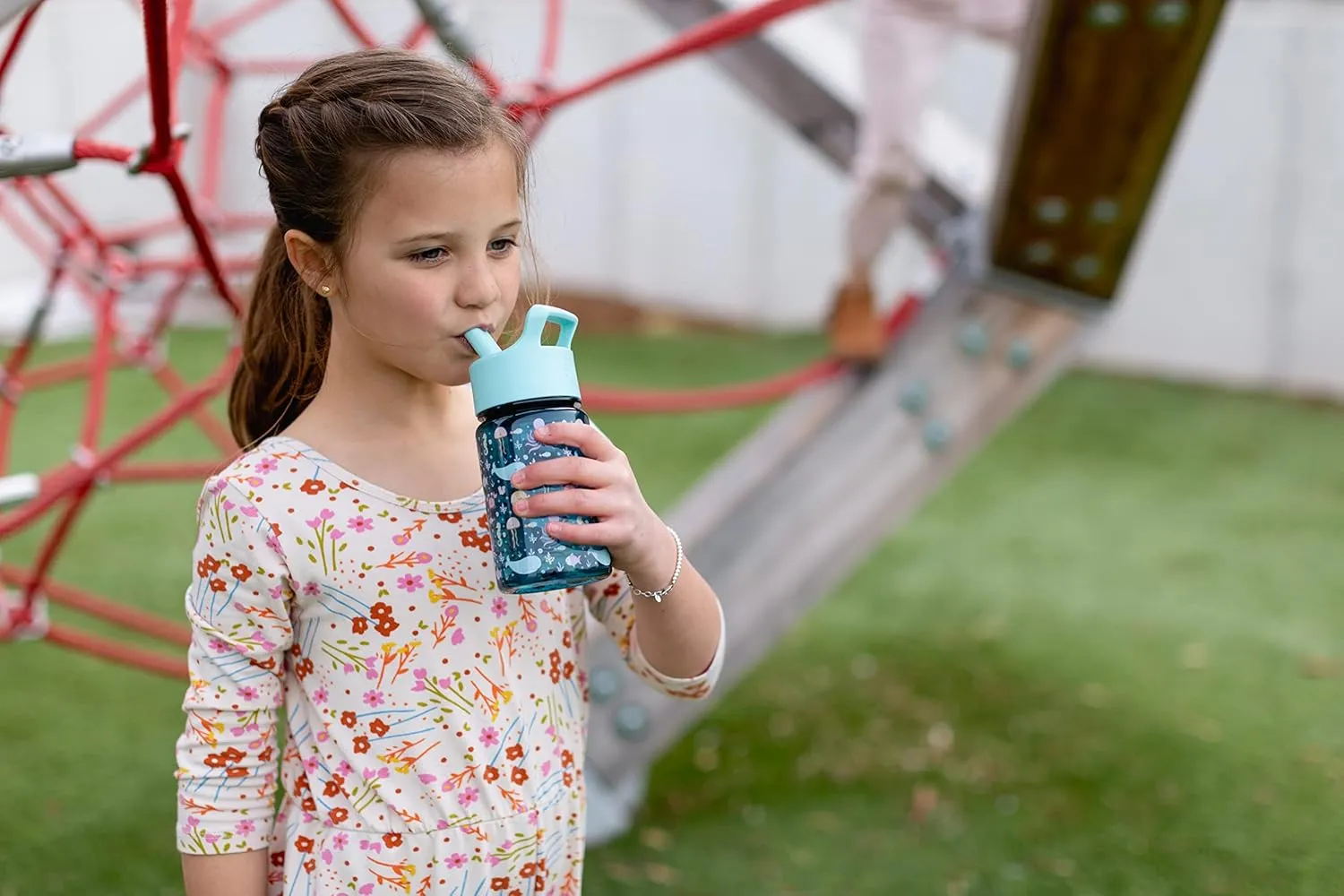 Simple Modern Kids Water Bottle Plastic BPA-Free Tritan Cup with Leak Proof Straw Lid | Reusable and Durable for Toddlers, Girls | Summit Collection | 12oz, Unicorn Fields