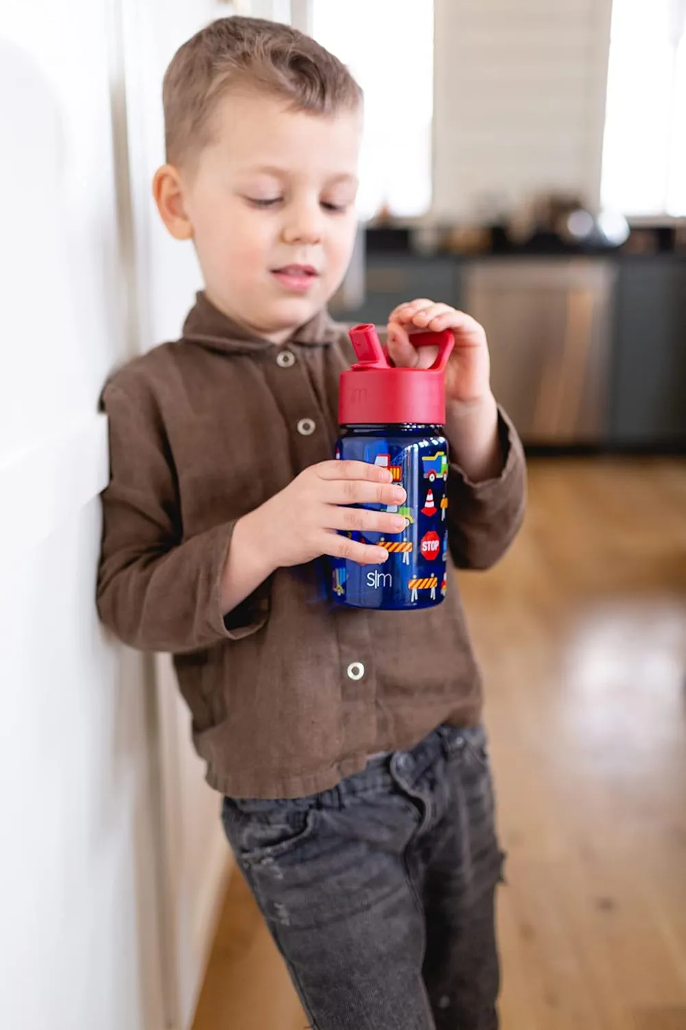 Simple Modern Kids Water Bottle Plastic BPA-Free Tritan Cup with Leak Proof Straw Lid | Reusable and Durable for Toddlers, Girls | Summit Collection | 12oz, Unicorn Fields