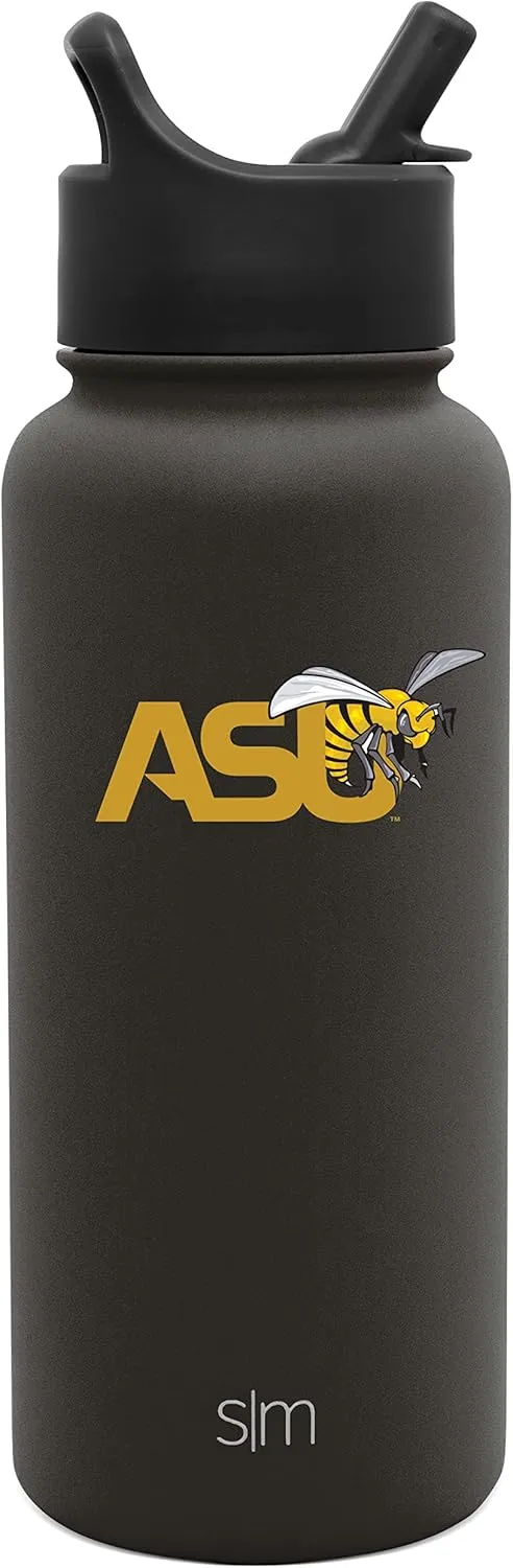 Simple Modern Officially Licensed Collegiate University Water Bottle with Straw lid Insulated Stainless Steel Thermos | Summit Collection | 32oz