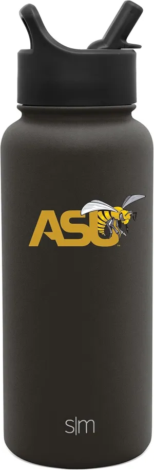 Simple Modern Officially Licensed Collegiate University Water Bottle with Straw lid Insulated Stainless Steel Thermos | Summit Collection | 32oz