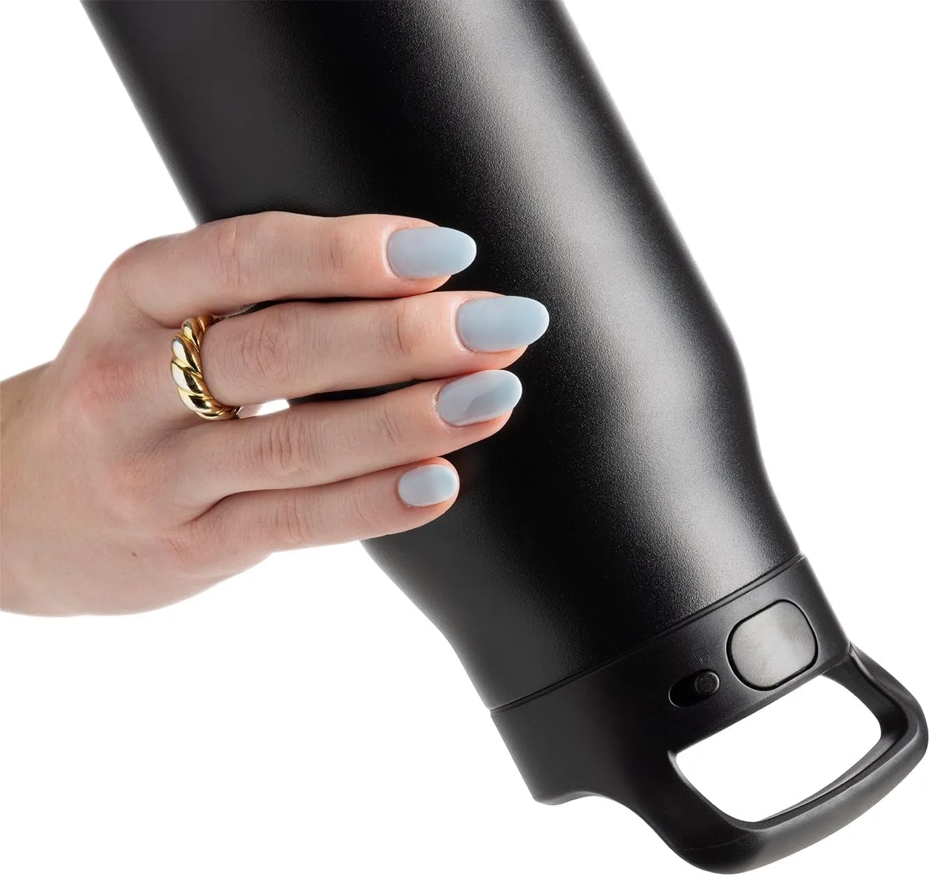 Simple Modern Water Bottle with Push Button Straw Lid | Ceramic-Lined Insulated Stainless Steel | Travel Water Bottles for Gym & Sports | Leak Proof | Mesa Signature Collection | 34oz, Almond Birch