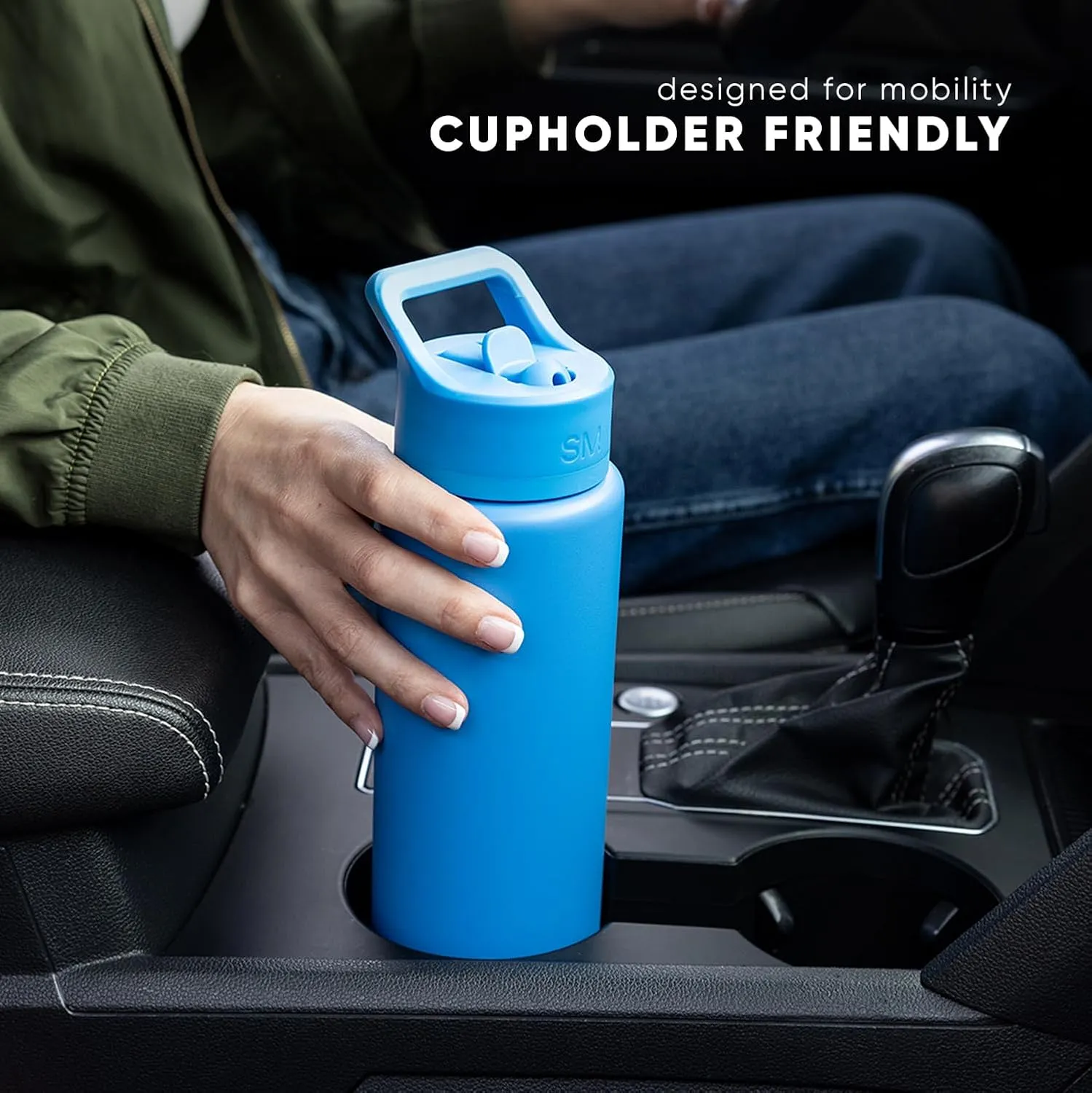 Simple Modern Water Bottle with Straw Lid | Vacuum Insulated Stainless Steel Metal Thermos | Reusable Leak Proof BPA-Free Flask for Sports Gym | Summit Collection | 30oz, Stormy Skies