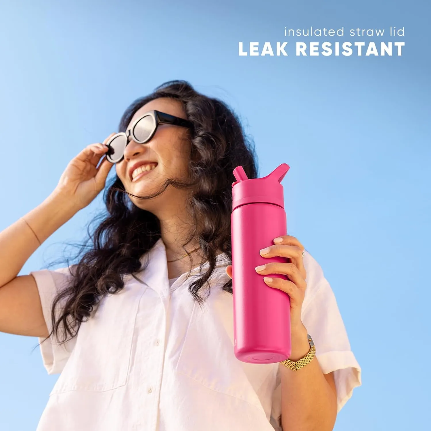 Simple Modern Water Bottle with Straw Lid | Vacuum Insulated Stainless Steel Metal Thermos | Reusable Leak Proof BPA-Free Flask for Sports Gym | Summit Collection | 30oz, Stormy Skies