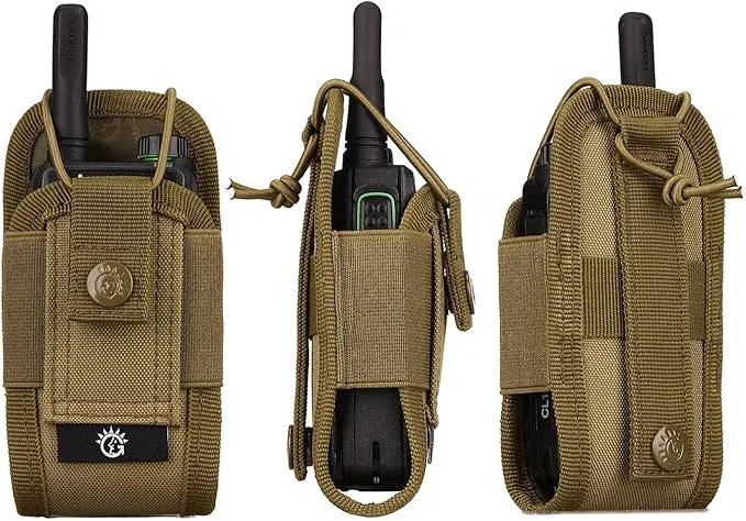 SINAIRSOFT Nylon Radio Holster, Universal Radio Case Lightweight Military Interphone Storage Bag Pouch for Molle System Walkie Talkies Holster Accessories