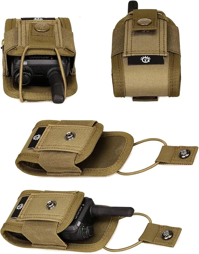 SINAIRSOFT Nylon Radio Holster, Universal Radio Case Lightweight Military Interphone Storage Bag Pouch for Molle System Walkie Talkies Holster Accessories