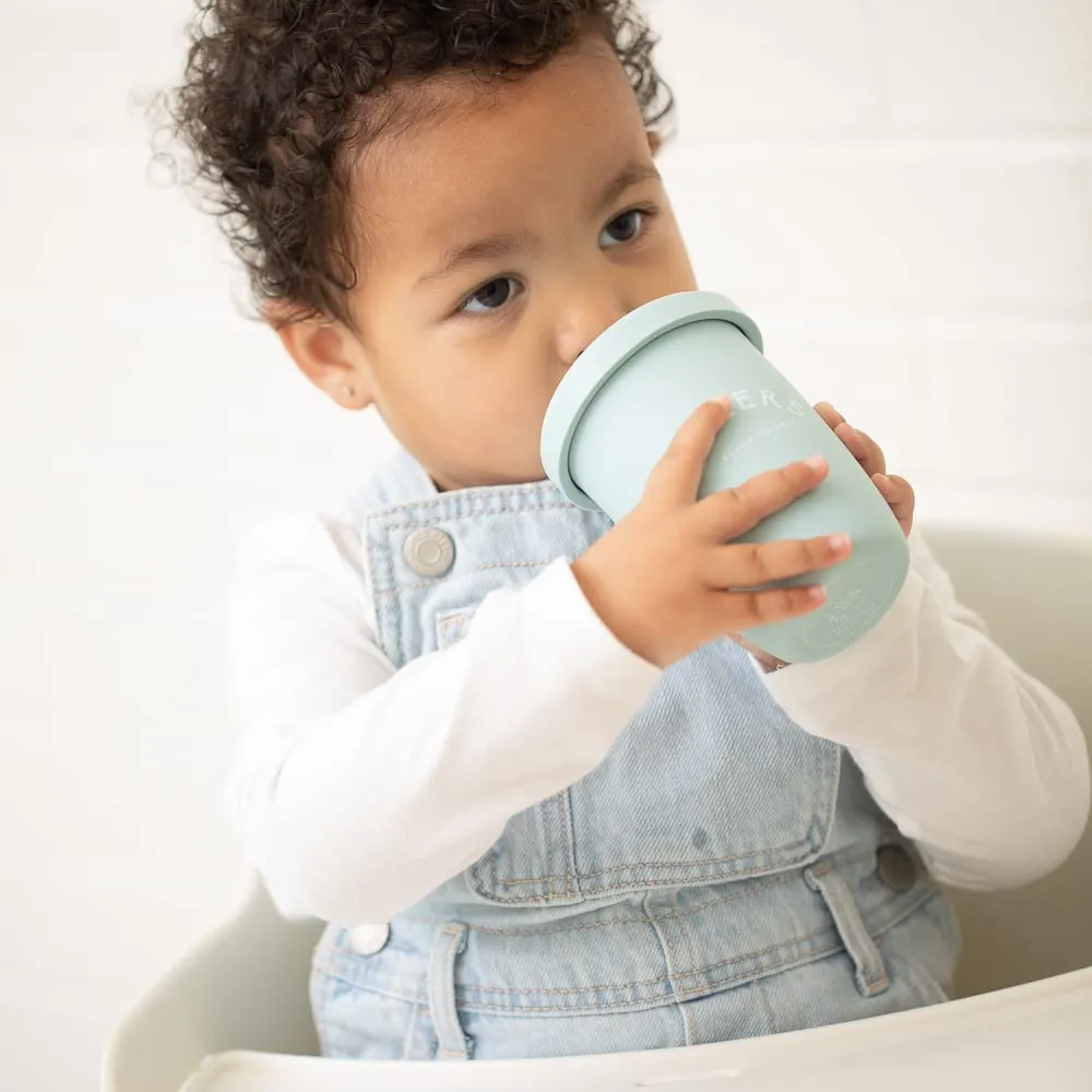 Sippy Cup by Bella Tunno, Silicone Training Cup with Transition Handles for Infants, Toddlers & Kids, Babies 6-12 Months & Toddlers 1-3 Years, Boys & Girls, Cheers, 8 oz