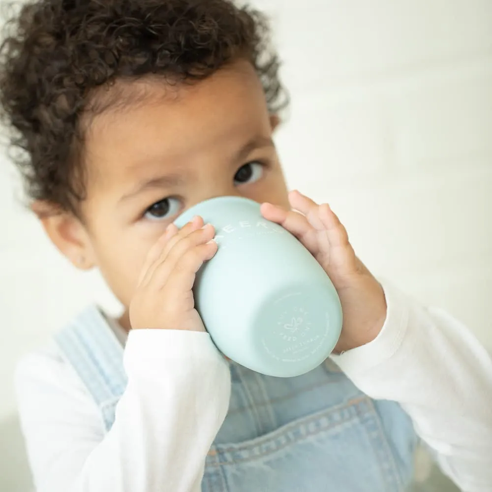 Sippy Cup by Bella Tunno, Silicone Training Cup with Transition Handles for Infants, Toddlers & Kids, Babies 6-12 Months & Toddlers 1-3 Years, Boys & Girls, Cheers, 8 oz
