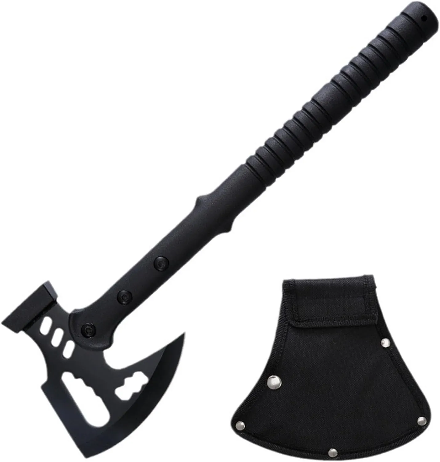 SIWEITE Multifunctional Axe Outdoor Camp Hatchet Stainless Steel Multi-Tool Hatchet - Non-Slip Grip, Durable, Easy-to-Use, for Camping, Outdoor Adventures, Emergency Situations Compact, and Portable