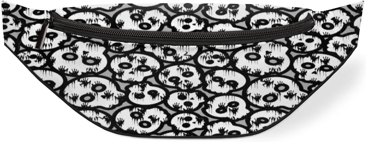Skulls Fanny Pack for Women Men Waist Pack Crossbody Bag with Adjustable Belt for Travel Hiking Running Cycling Festivals