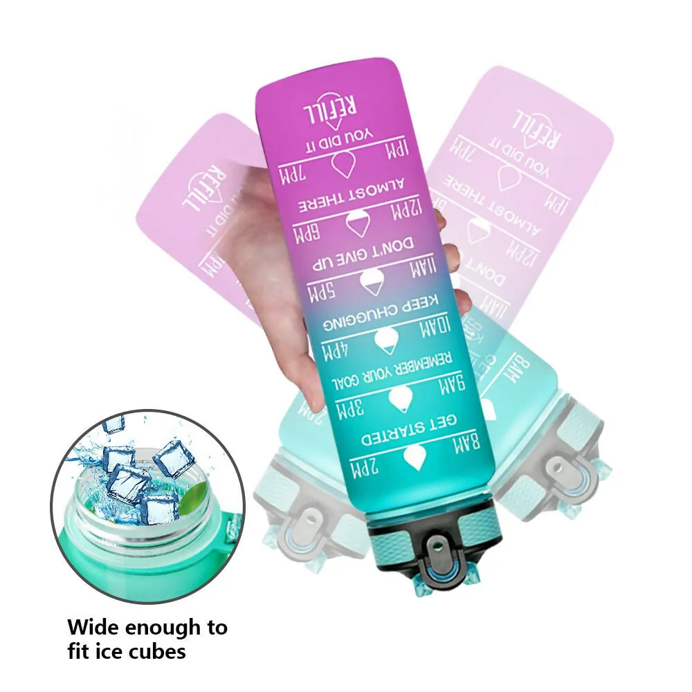 SLATOINDIA Motivational Water Bottle Time Marker, Bpa-free Gym Water Bottle (Random Colors)