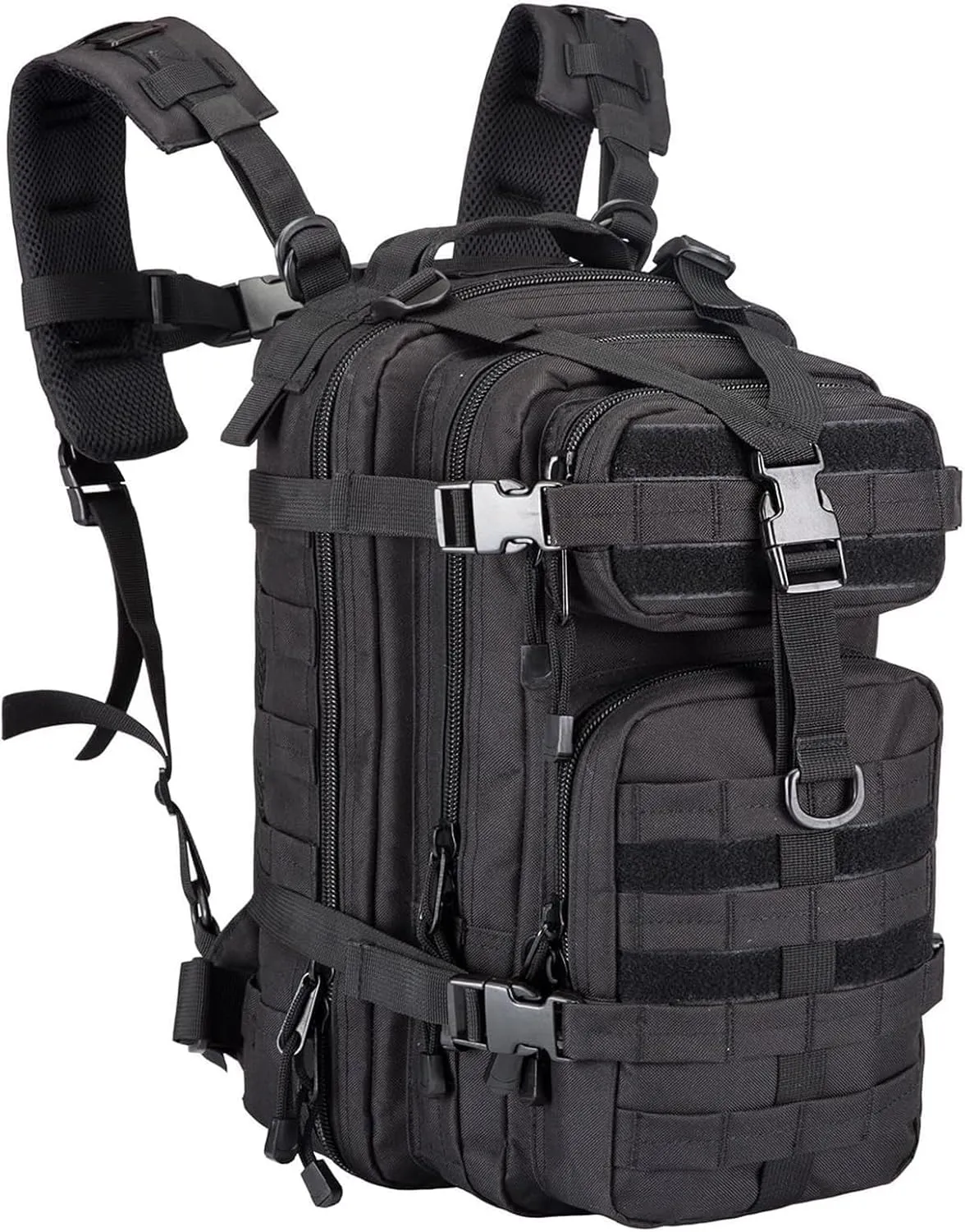 Small 30L Assault Backpack Military Tactical Backpack Tactical Bag for Outdoor Hiking Camping Travel Army Hunting Rucksack (Black)