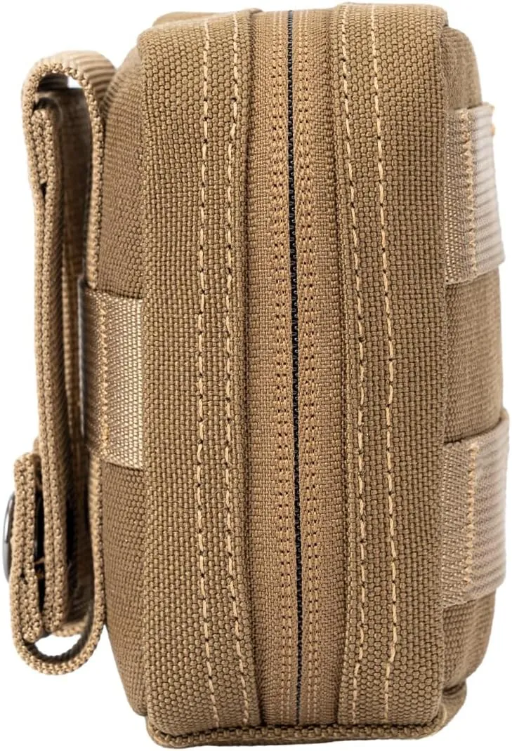 Small MED Kits Holder Duty Belt Gloves Pouch MOLLE Tactical Vest Nasal Spray Case Compact IFAK Carrier Backpack Wallet Cards Knife Gadgets Mini EDC Organizer Bag w/Removeable Clear ID Pocket