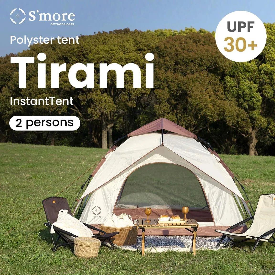 S'more Emergency Tent Shelter, Survival Tent for 2 Person, Lightweight and Portable Sun Shade Shelter, UFP 30  Waterproof and Windproof Tent for Camping, Hiking, Backpacking and Outdoor Activities