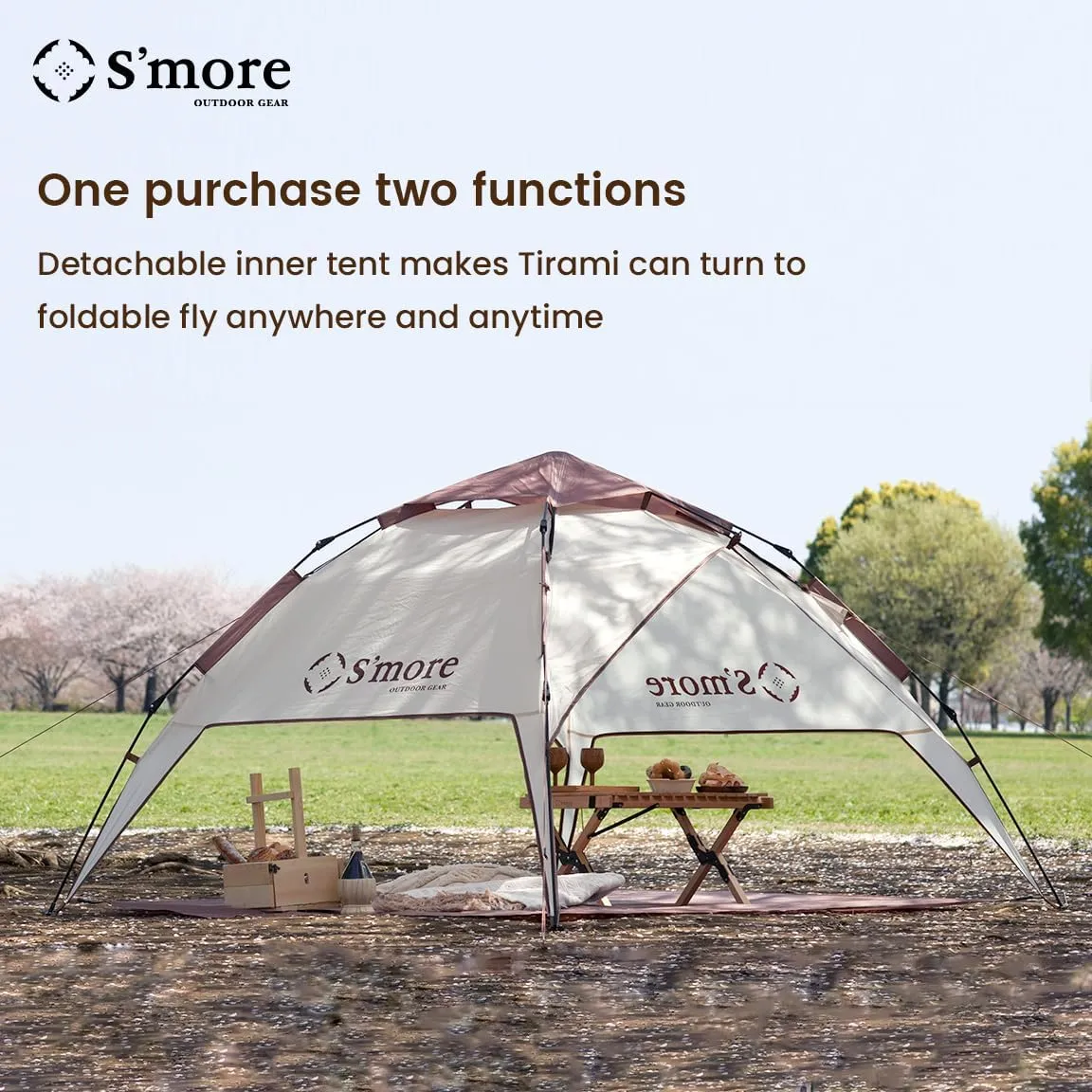 S'more Emergency Tent Shelter, Survival Tent for 2 Person, Lightweight and Portable Sun Shade Shelter, UFP 30  Waterproof and Windproof Tent for Camping, Hiking, Backpacking and Outdoor Activities