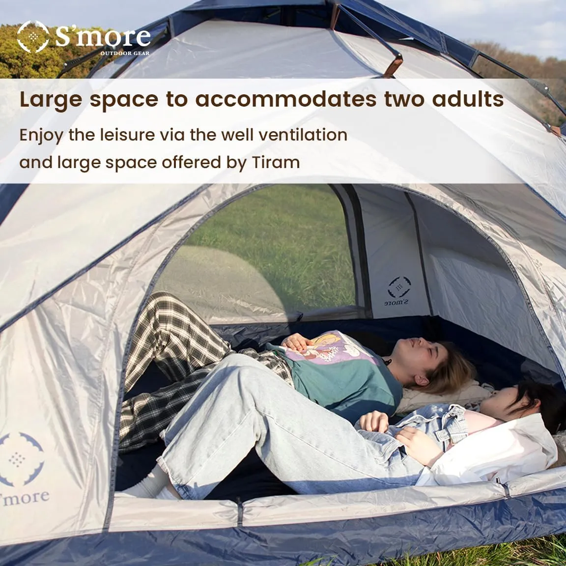 S'more Emergency Tent Shelter, Survival Tent for 2 Person, Lightweight and Portable Sun Shade Shelter, UFP 30  Waterproof and Windproof Tent for Camping, Hiking, Backpacking and Outdoor Activities