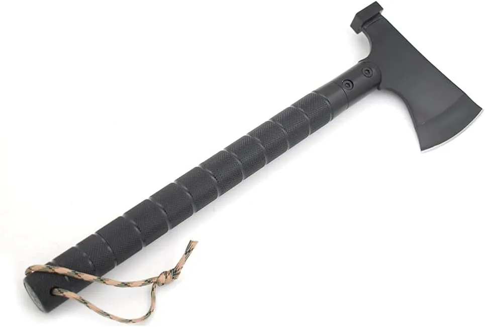 Snake Eye Tactical Survival Axe Folding Portable Camping Axe Multi-Tool Hatchet Survival Kit Tactical Tomahawk for Outdoor Hiking Hunting (03BK)