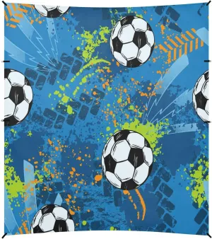 Soccer Ball and Geometric Beach Tent Camping Sun Shelters Portable Outdoor Canopy Sun Shade for Camping Trips Fishing Backyard Fun or Picnics Easy Setup with Carrying Bag