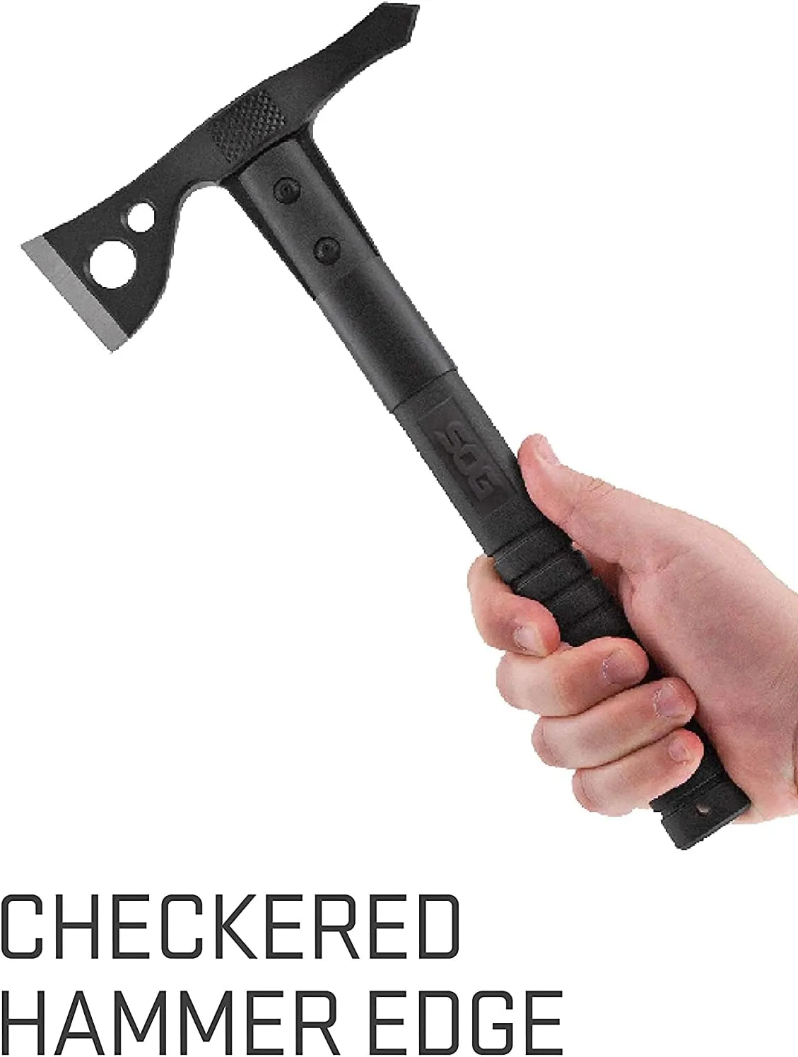 SOG FastHawk- Lighter, Faster, Agile Throwing Hatchet, Versatile Survival Tactical Axe for Competition Throwing and Camping, Hunting and Packing-Black (F06TN-CP)