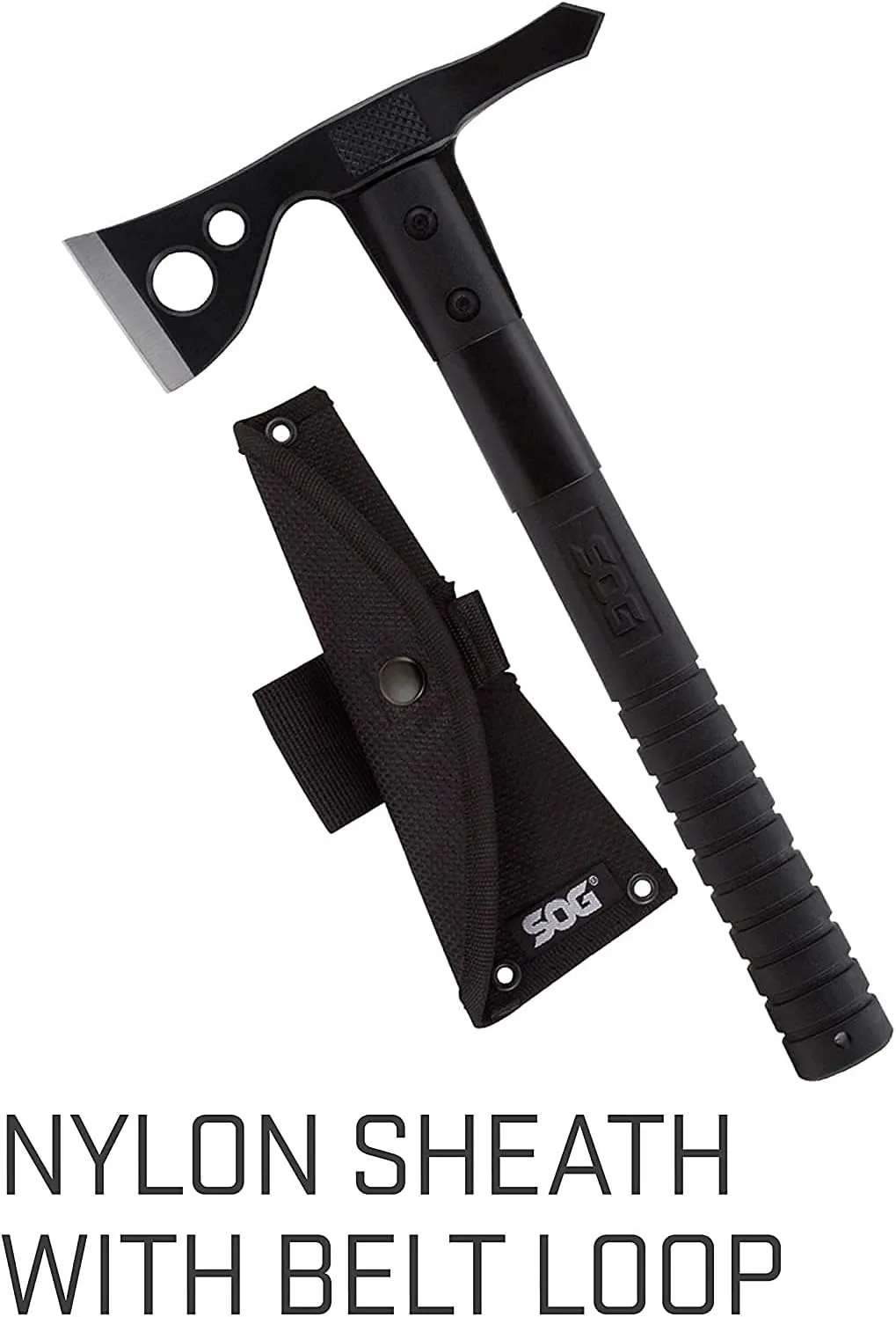 SOG FastHawk- Lighter, Faster, Agile Throwing Hatchet, Versatile Survival Tactical Axe for Competition Throwing and Camping, Hunting and Packing-Black (F06TN-CP)