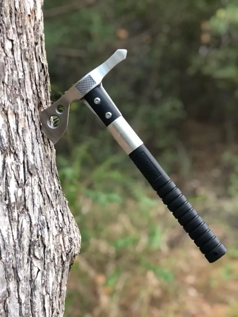 SOG FastHawk Polished Tomahawk - Tactical Axe with Sheath, Throwing Hatchet w/ Hammer Axe Edge for Competition Throwing, Camping, Hunting (F06PN-CP)