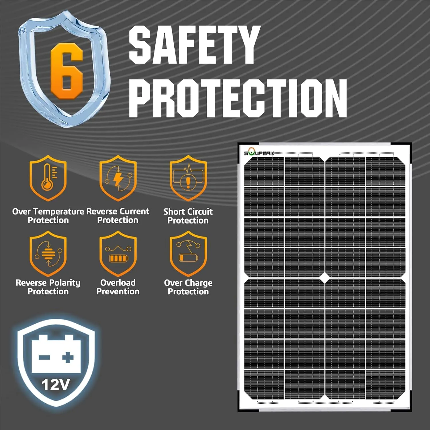 SOLPERK 30W Solar Battery Charger Solar Battery Maintainer   Upgrade 10A MPPT Charge Controller   Adjustable Mount Bracket for Car RV Boat Motorcycle，12V Waterproof Solar Panel Kit Trickle Charging