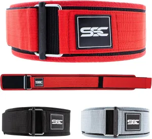 Sonoma Strength Co Quick Locking Weight Lifting Belt - 4-Inch Wide Nylon Belt Back Support for Men and Women - Adjustable Gym Belt for Weightlifting, Powerlifting, Deadlift, Squat, and Workouts