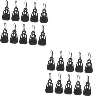Sosoport 20sets Tarp Clips with Hooks Durable Tent Clamps for Camping Awnings and Tarps Heavy Duty Non-damaging Grip for Outdoor Use Easy to Attach and Secure