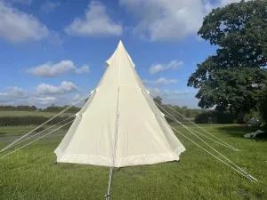 Spacious and Durable 4-Season Tipi Tent for Family Camping, Lightweight Aluminum Frame, Comfortable and Weather Resistant, 9.85ft