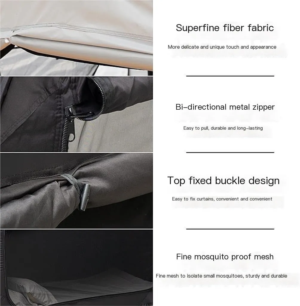 Spacious and Lightweight Camping Double Folding Tent Integrated Student Shade Outdoor Mosquito Net Camping Tent Camping Equipment Outdoor Tent