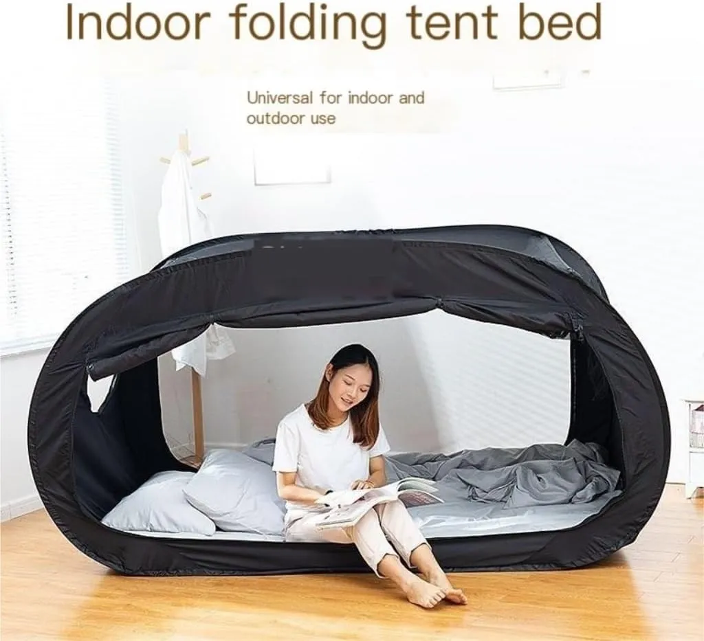 Spacious and Lightweight Camping Double Folding Tent Integrated Student Shade Outdoor Mosquito Net Camping Tent Camping Equipment Outdoor Tent
