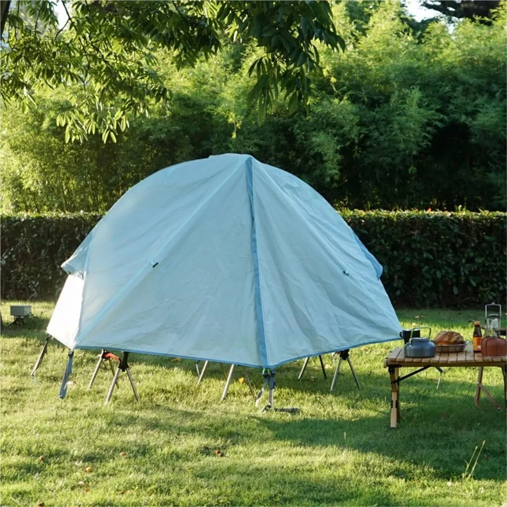 Spacious and Lightweight Outdoor Camping Off-The-Ground Tent Single Folding Portable Mosquito Net Windproof and Anti-UV Fishing Tent Outdoor Tent