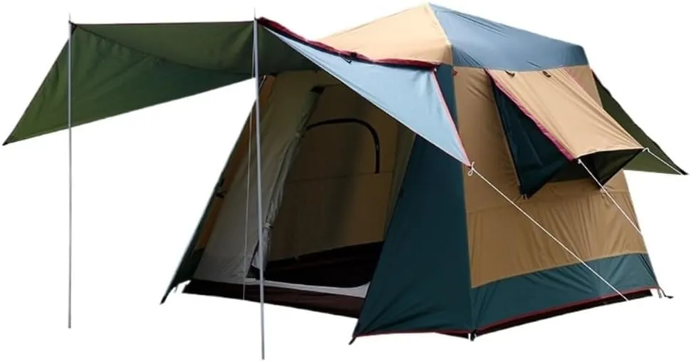Spacious and Lightweight Outdoor Fully Automatic Double-Layer Sunproof and Rainproof Aluminum Alloy Camping Tent Multi-Person Tent Outdoor Tent