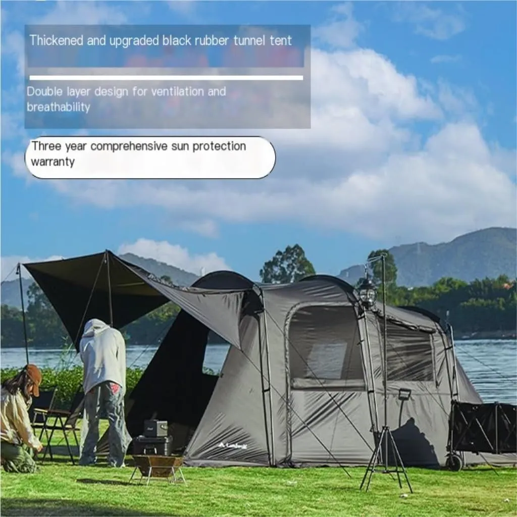 Spacious and Lightweight Outdoor Luxury One-Bedroom and One-Living Tent Outdoor Portable Thickened Rainproof Camping Tent Equipment Outdoor Tent