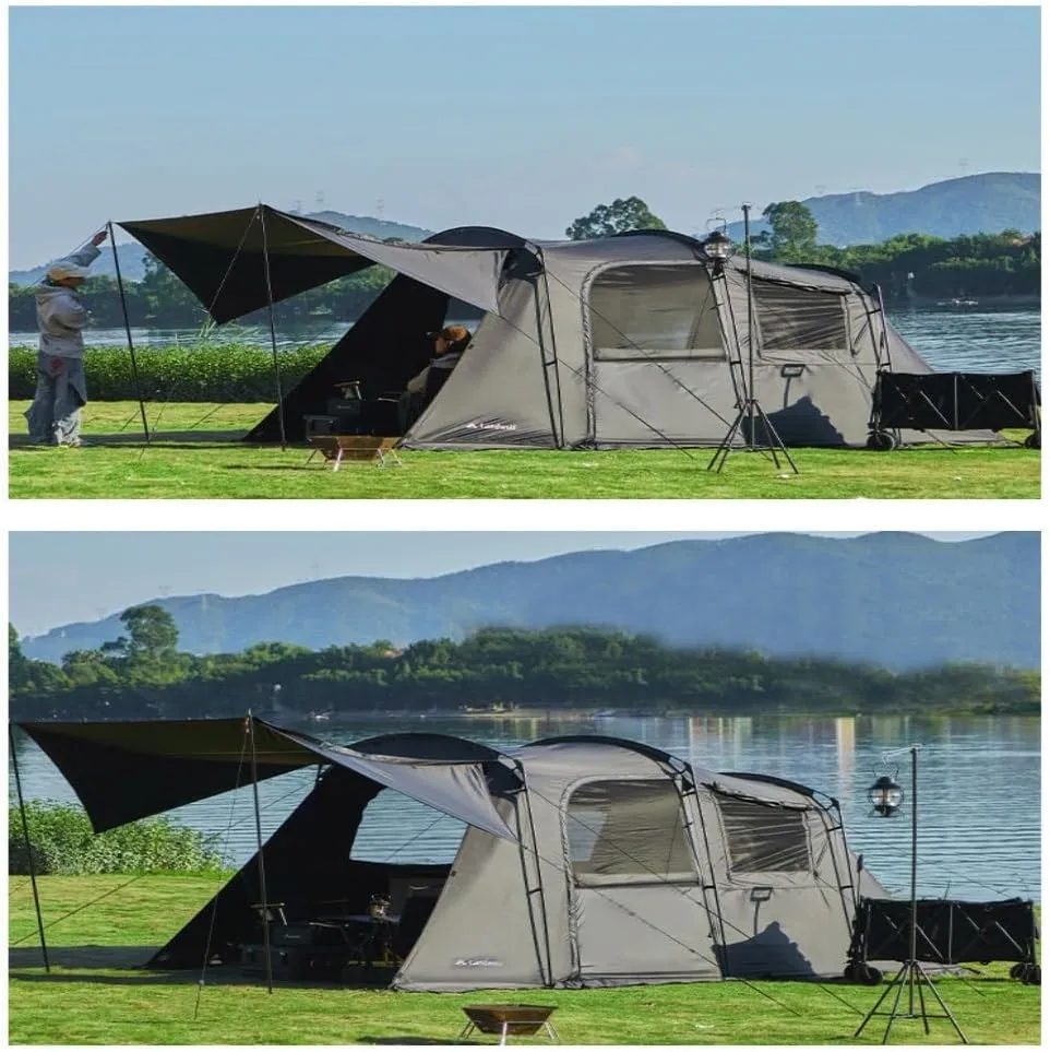 Spacious and Lightweight Outdoor Luxury One-Bedroom and One-Living Tent Outdoor Portable Thickened Rainproof Camping Tent Equipment Outdoor Tent