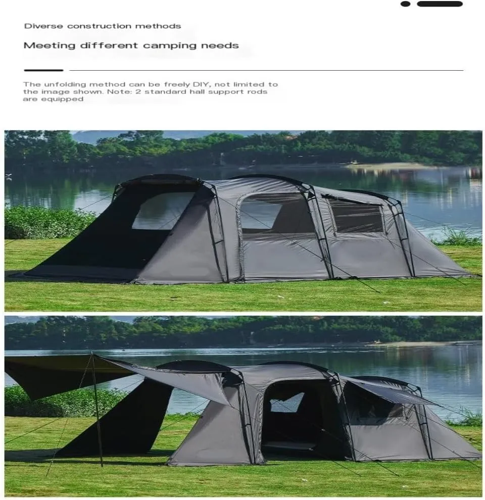 Spacious and Lightweight Outdoor Luxury One-Bedroom and One-Living Tent Outdoor Portable Thickened Rainproof Camping Tent Equipment Outdoor Tent