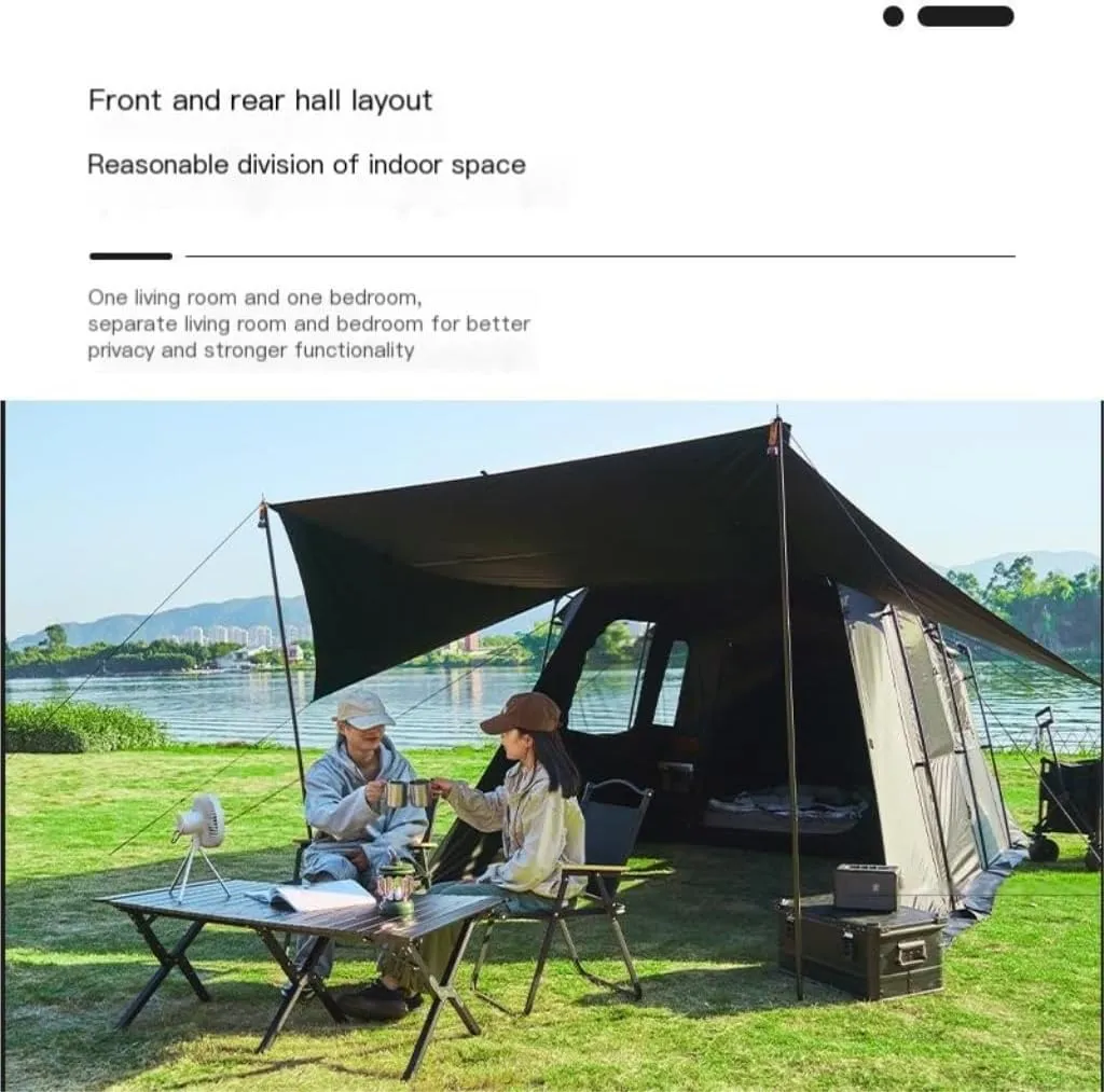 Spacious and Lightweight Outdoor Luxury One-Bedroom and One-Living Tent Outdoor Portable Thickened Rainproof Camping Tent Equipment Outdoor Tent